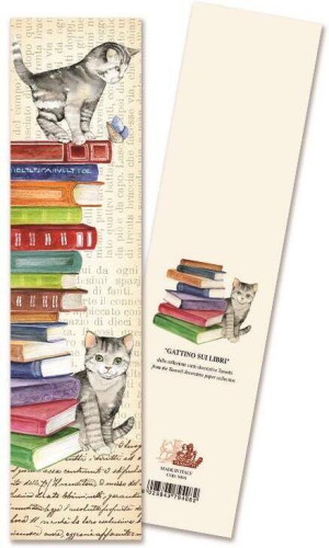 Zakładka do książki. Gattino sui libri Koty