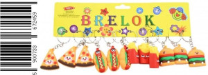 BRELOK GUM FAST FOOD 5CM MIX KOL OPPBH