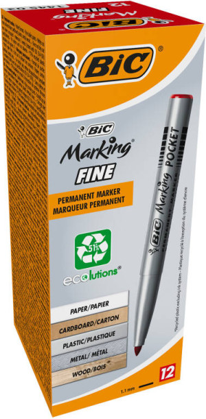Marker pernamentny. ECOlutions. Czerwony 12 szt