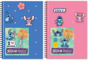 Notes na spirali Stitch. A5/80K kratka. 1 sztuka