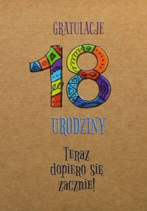 Kartka okolicznościowa eko: Urodziny 18