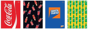 Teczka A4 z gumką Mat+UV Coca Cola (10szt)