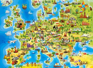 Puzzle 100. Map of Europe