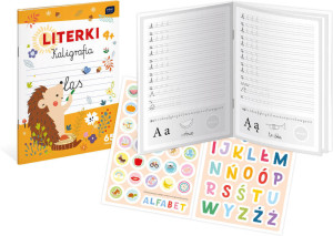 Kolorowanka A4/16K z naklejkami Kaligrafia