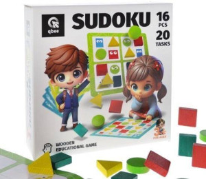 Gra drewniana Sudoku geometryczne 16el