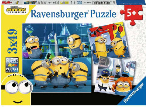 Ravensburger. Puzzle 3x49. Minionki 2