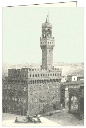 Karnet z kopertą. Firenze Piazza Signoria