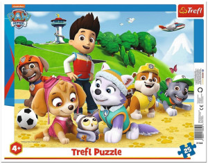 Trefl. Puzzle ramkowe 25 Psi Patrol na tropie