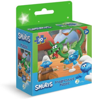 Puzzle 20 Smerfy Zabawa w chowanego ze smokiem
