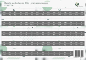 Naklejki indeksujące do Biblii. Duże geometryczne