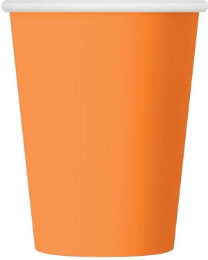 Kubeczki papierowe pomarańczowe 250ml