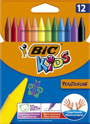 Kredki świecowe. Plastidecor. 12 sztuk