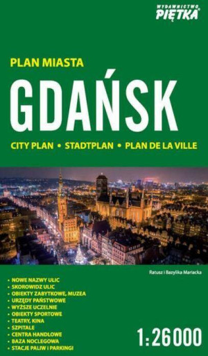 Gdańsk 1:26 000 plan miasta PIĘTKA