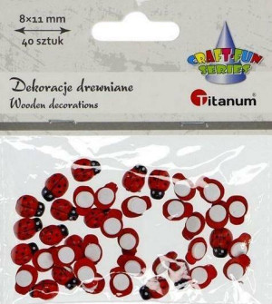 Dekoracje samoprzylepne 3D biedronki 8x11mm