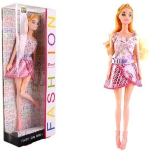 Lalka Beryl Fashion różowa sukienka z połyskiem