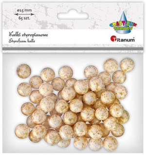 Kulki styropianowe 15mm złote