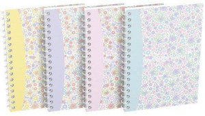 Kołozeszyt Floral. A6/50K kratka. 10 sztuk