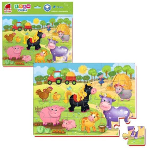 Piankowe puzzle A4. Zabawne obrazki. Farma
