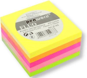 Kostka samoprzylepna fluo 75x75mm 450K