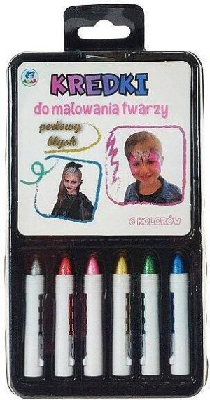 Kredki do malowania twarzy 6 kolorów