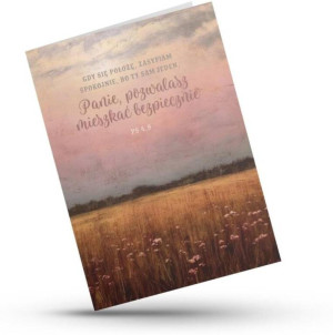 Kartka składana - Gdy się położę - pole