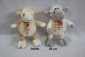 Owca z szalikiem w kwiatki 15cm. Mix