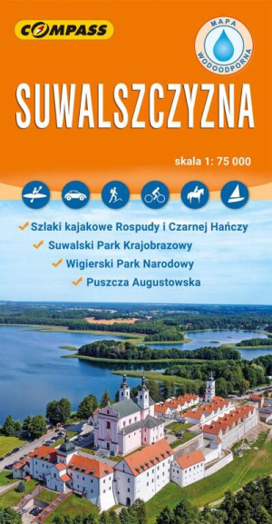 Mapa turystyczna - Suwalszczyzna laminowana