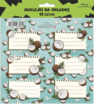 Naklejki na okładkę - Kokos (12szt)