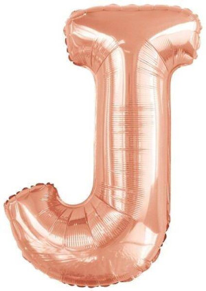 Balon foliowy litera J różowe złoto 58x86cm
