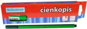 Cienkopis 0,4mm ciemny zielony (10szt)