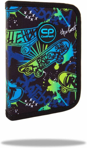 Piórnik jednoklapkowy bez wyposażenia Coolpack Clipper Skate Night