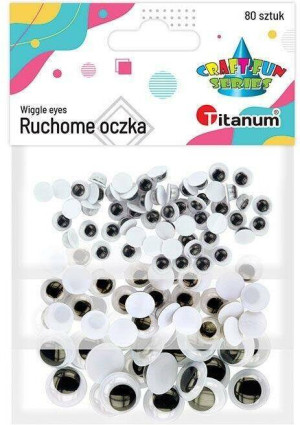 Oczy bez kleju i rzęs mix 80szt