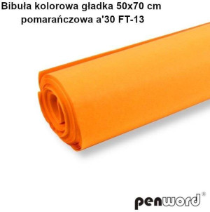 Bibuła kolorowa gładka pomarańczowa 50x70cm 30ark