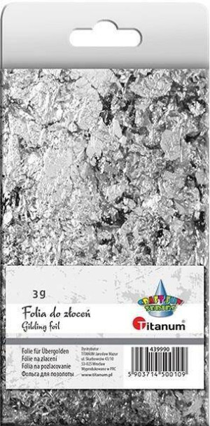 Folia do złoceń srebrna w płatkach 3g