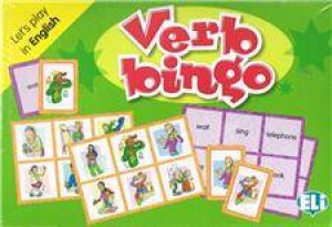 Gra językowa. Angielski Verb bingo. Opr. karton