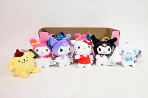Hello Kitty Fluffy Kechain Kuromi Czarna 13cm