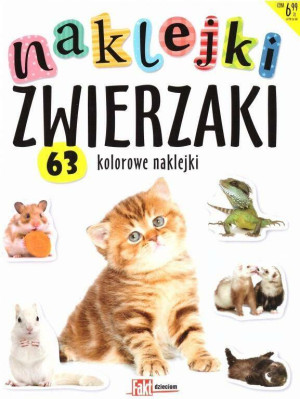 Naklejki zwierzaki. 63 kolorowe naklejki