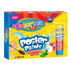 Farby colorino kids plakatowe w tubach 30 ml 6 kolorów
