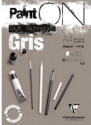 Blok A4 papier szary 250g 30ark