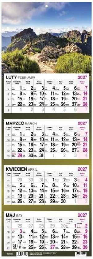 Kalendarz 2027 Czterodzielny Szlak Górski