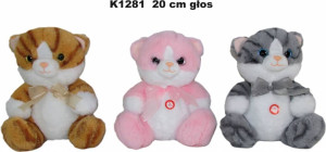 Kot z głosem 20cm MIX