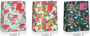 Torba prezentowa Flower 23x18x10cm MIX