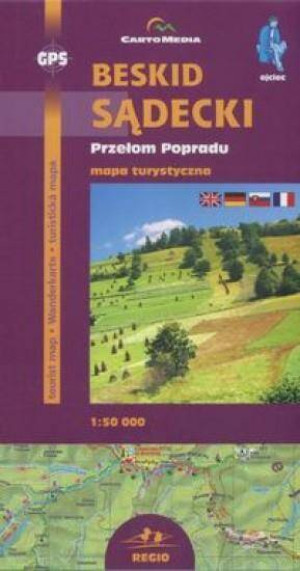 Beskid Sądecki. Przełom Popradu. Mapa turystyczna 1:50 000