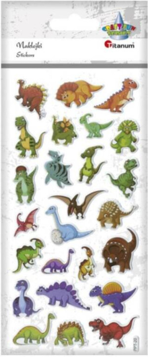Naklejki wypukłe, miękkie. Dinozaury