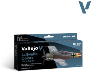 Vallejo: 71.166 - Model Air - Air War - Luftwaffe Colors - 1941 to End-War (8x18 ml)