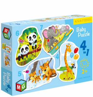 Baby Puzzle 4w1. Dzikie zwierzęta
