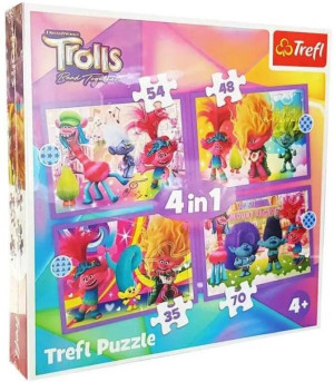 Puzzle 4w1 Trefliki na wakacjach TREFL