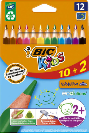 Kredki Eco Evolution Triangle 10+2 kolory