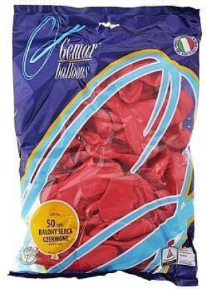 Balony Gemar pastelowe Serce czerwone