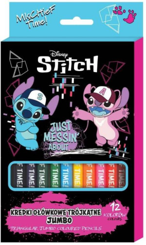 Kredki ołówkowe trójkątne Jumbo Stitch 12 kolorów